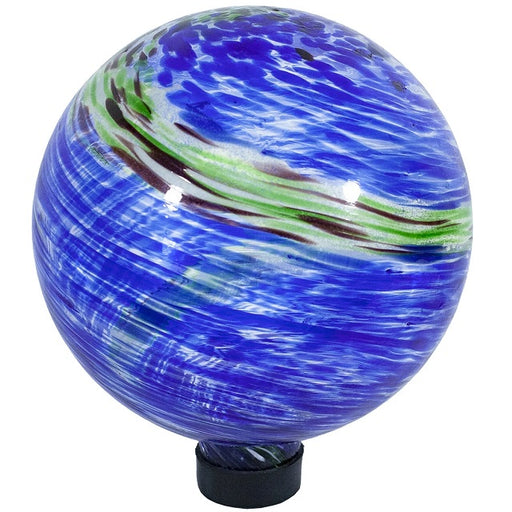 Echo Valley 10 in. Blue Swirl Illuminarie Gazing Globe