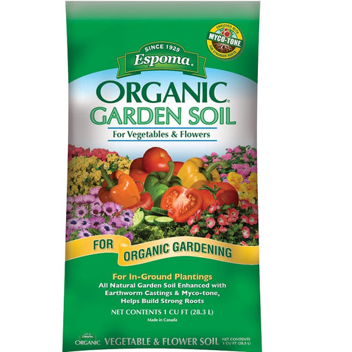 Espoma Organic Garden Soil for Flowers & Vegetables 1 Cu. Ft.