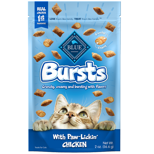 Blue Buffalo Bursts Paw-Lickin’ Chicken Cat Treats, 2-oz.