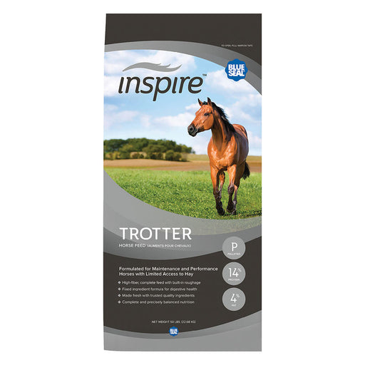 Blue Seal Inspire Trotter Horse Feed, 50 lbs.