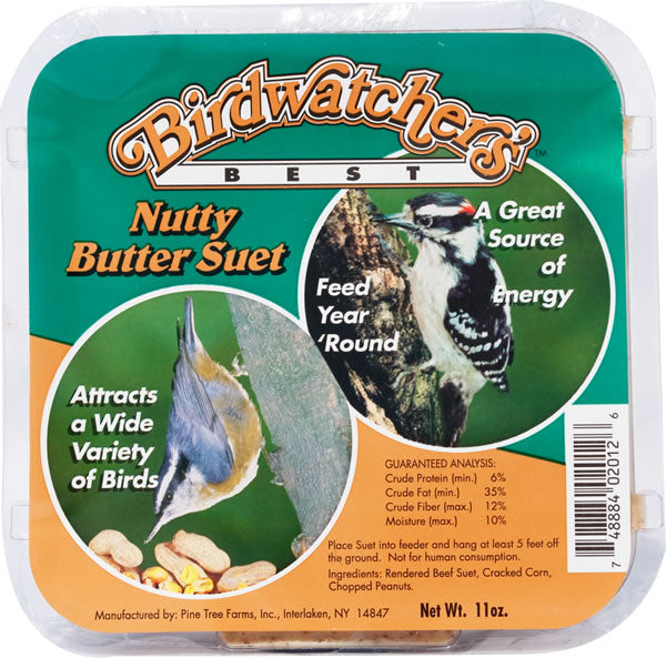 Birdwatchers Best Nutty Butter Suet, 12-Pack