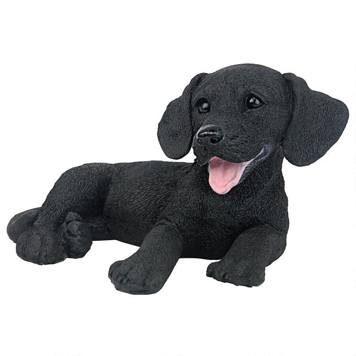 Black Labrador Puppy Dog Statue