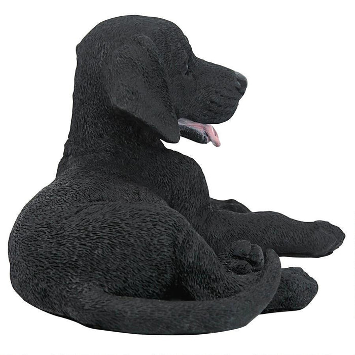 Black Labrador Puppy Dog Statue