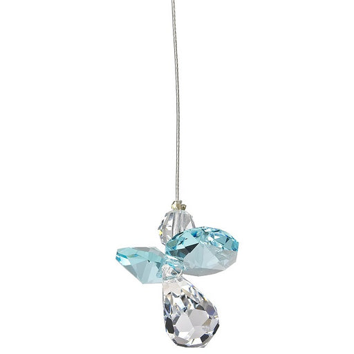 Crystal Guardian Angel Suncatcher - Aquamarine (March)
