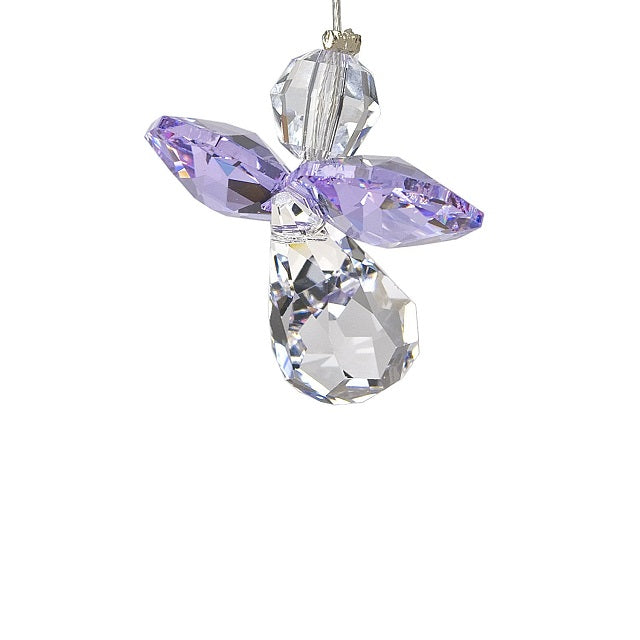 Crystal Guardian Angel Suncatcher - Light Amethyst (June)