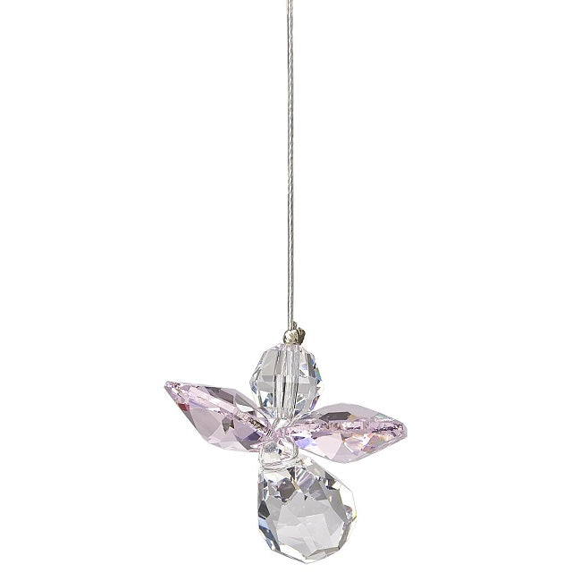 Crystal Guardian Angel Suncatcher - Rose (October)