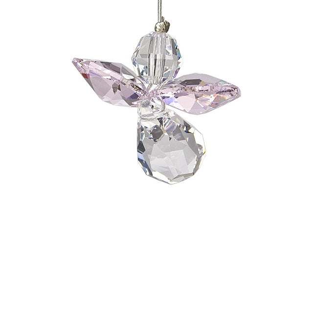 Crystal Guardian Angel Suncatcher - Rose (October)