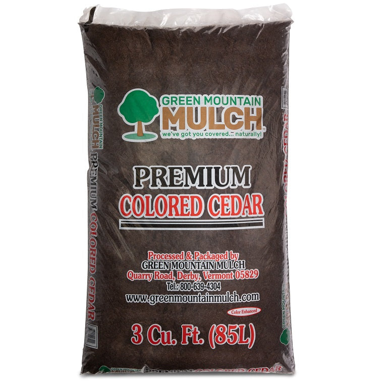 Green Mountain Color Enhanced Brown Cedar Mulch, 3 Cu. Ft. Bag