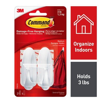 Command™ Medium Designer Hooks 2 Pack