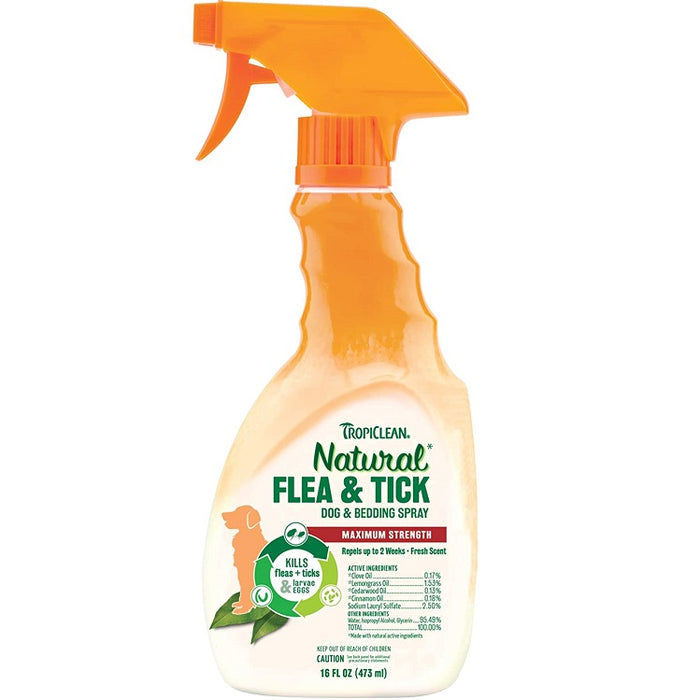 Natural Flea & Tick Spray for Pets & Bedding 16 oz.