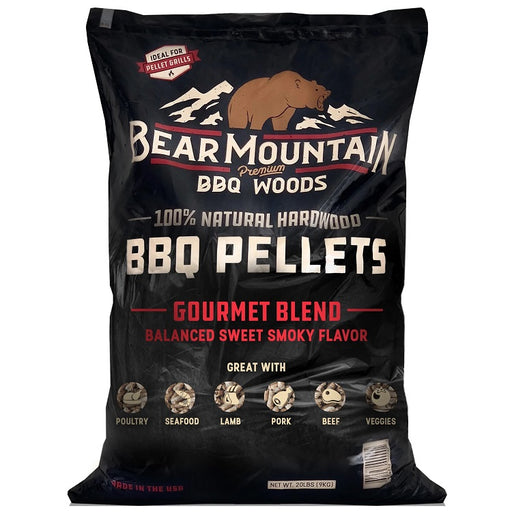 Bear Mountain Gourmet Blend BBQ Wood Pellets, 20-lbs