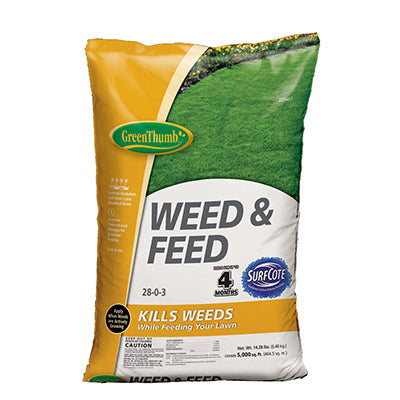Green Thumb Weed & Feed Lawn Fertilizer with Broadleaf Weed Control