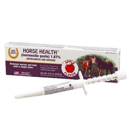 Apple-Flavored Ivermectin Paste Dewormer 1.87% for Horses