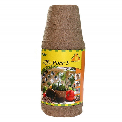 Jiffy 3" Round Biodegradable Peat Pots, 10 Pack