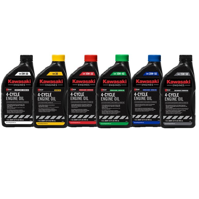 Kawasaki 4-Cycle Engine Oil, SAE 5W-30 Synthetic Blend, 1 Qt.