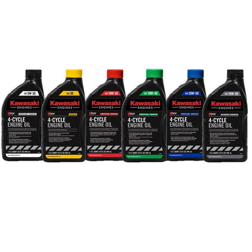 Kawasaki 4-Cycle Engine Oil, SAE 10W-40 Synthetic Blend, 1 Qt.