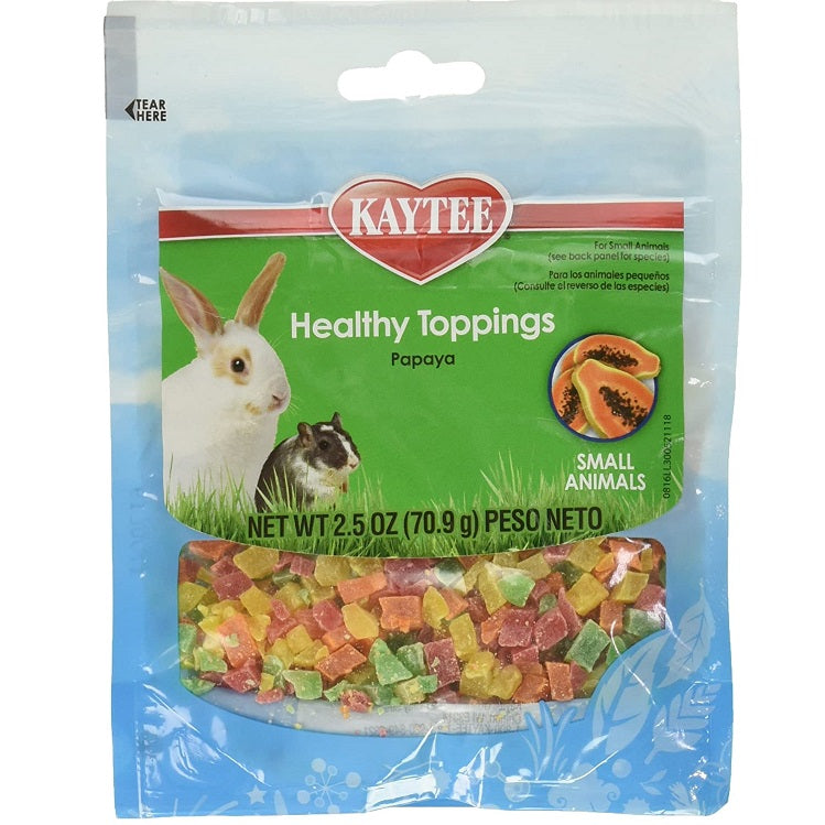 Kaytee Fiesta Healthy Toppings Papaya Treat for Small Animals, 2.5 oz.