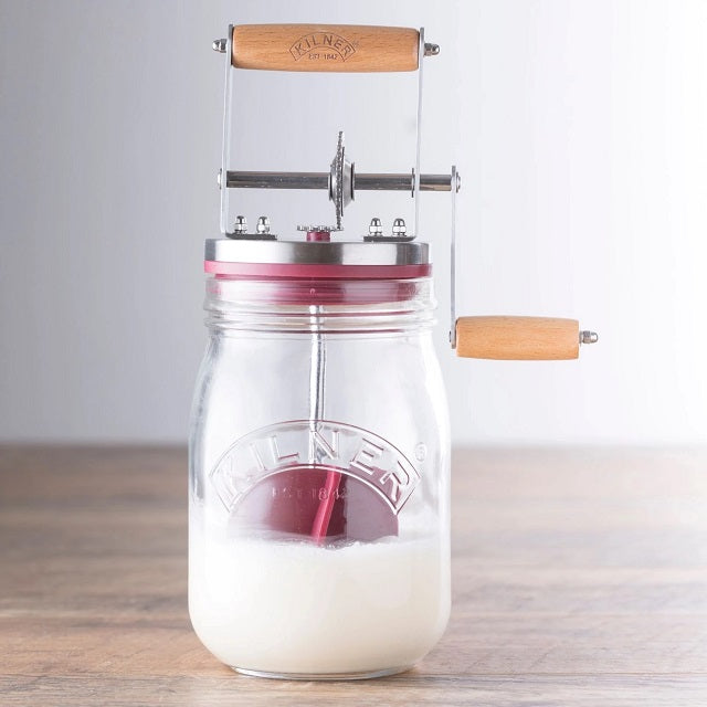 It's easy to make small batches of fresh butter for the table with this  hand-crank device. Simply add fresh heavy or whipping cream to the churner  jar,, By Lee Valley Tools