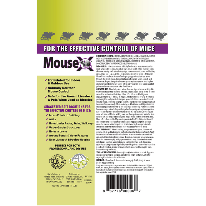 MouseX® Rodenticide Granules, 8oz.