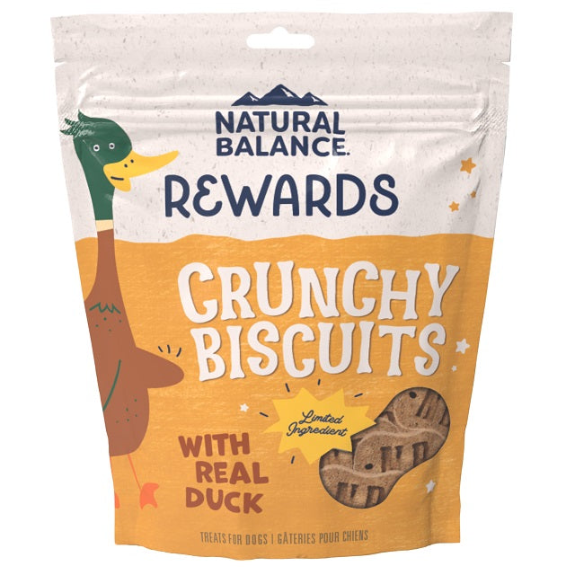 Natural Balance Rewards Crunchy Biscuits with Real Duck 14 oz. Dog Treats