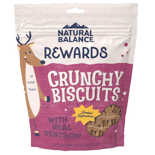 Natural Balance Rewards Crunchy Biscuits with Real Venison 14 oz. Dog Treats
