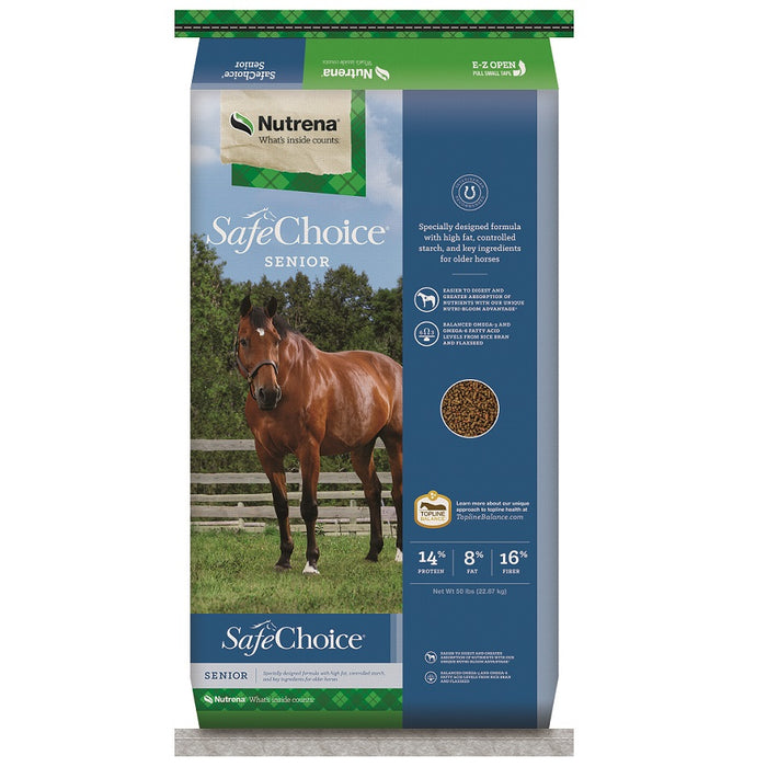 Nutrena SafeChoice Senior Horse Feed 50lb