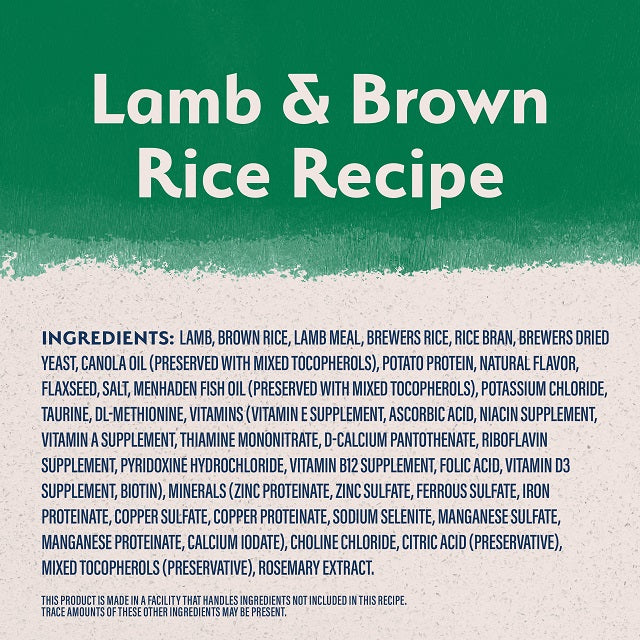 Natural Balance Limited Ingredient Lamb & Brown Rice Puppy Recipe