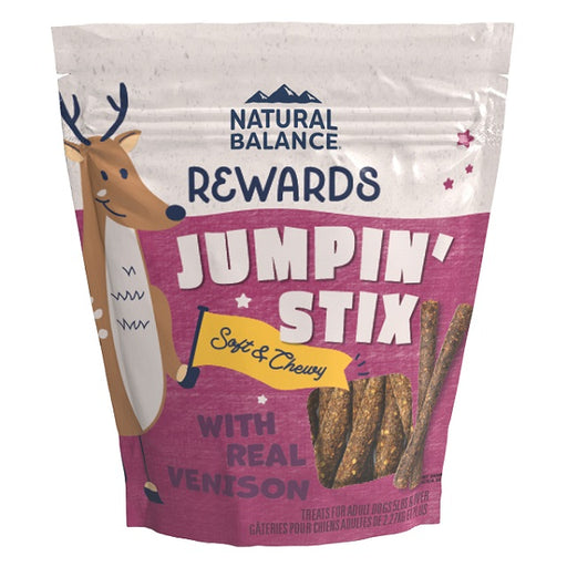 Natural Balance Rewards Jumpin' Stix With Real Venison Dog Treats 4 oz.