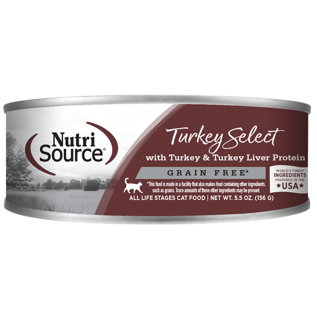 Nutrisource® Grain Free Turkey & Liver Canned Cat Food, Case of 12, 5.5 oz. Cans
