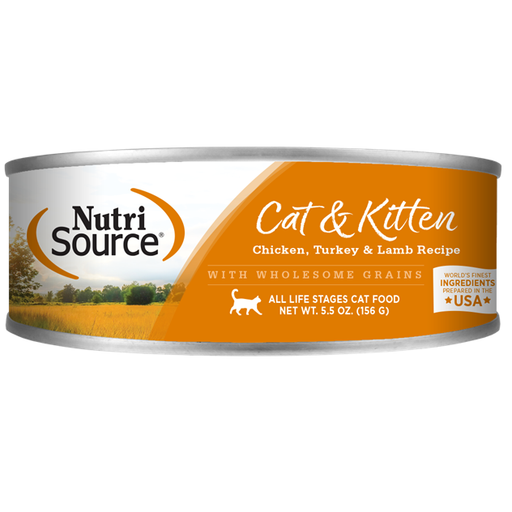 Nutrisource® Chicken, Turkey & Lamb Canned Cat Food, Case of 12, 5.5 oz. Cans