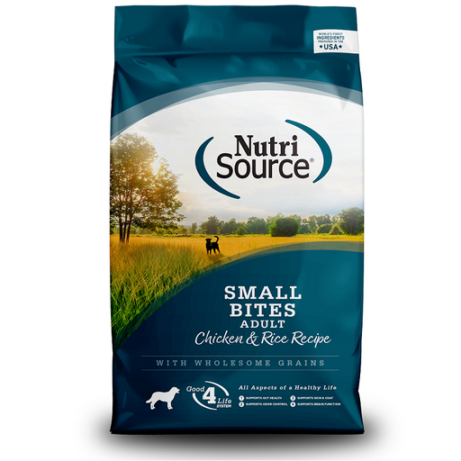 NutriSource Small Bites Adult Chicken & Rice Dry Dog Food