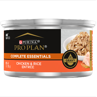 Purina Pro Plan Chicken & Rice Entree In Gravy Canned Cat Food, 3-oz Can