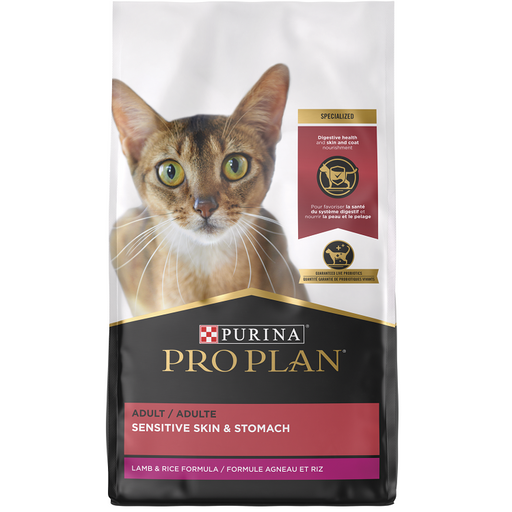 Purina Pro Plan Adult Sensitive Skin & Stomach Lamb & Rice Formula, 7lb. Dry Cat Food