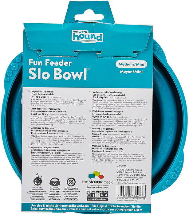 Slo Bowl Fun Feeder Large, Turquoise