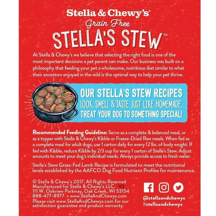 Stella & Chewy's Stella's Stew Grass-Fed Lamb Recipe Dog Food