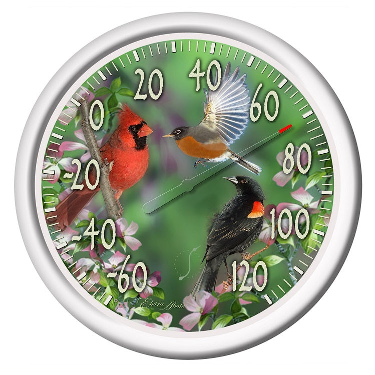 Taylor Precision 13.25" Dial Thermometer, Spring Birds 6774