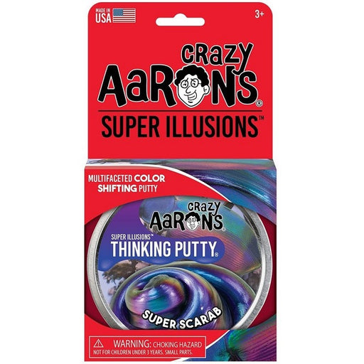 Crazy Aarons Super Illusions Color Shifting Thinking Putty, Super Scarab 4" Tin