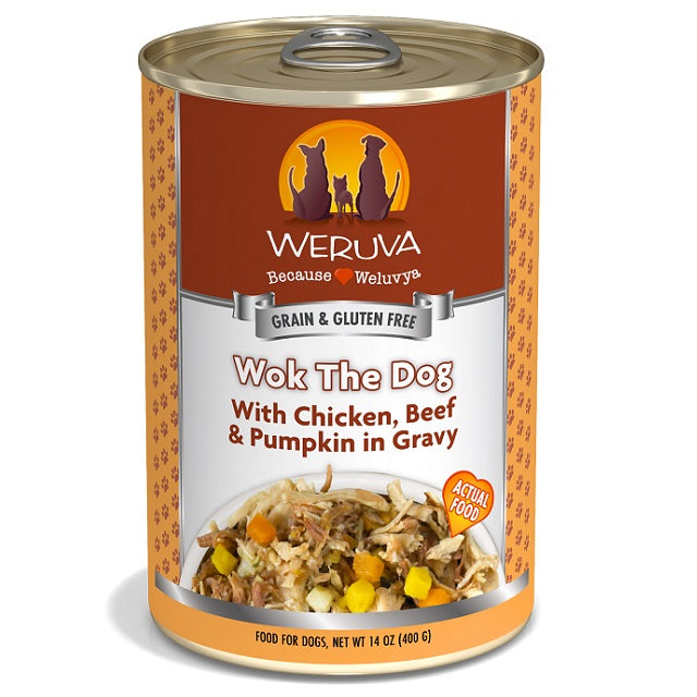 Weruva Wok the Dog with Chicken, Beef & Pumpkin in Gravy Grain-Free Canned Dog Food