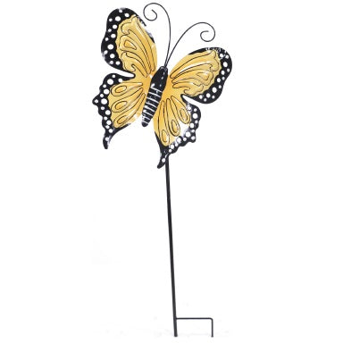 Butterfly Garden Stake, 36" - Yellow