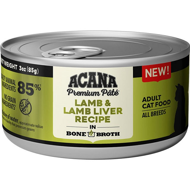ACANA Premium Pate Lamb & Lamb Liver Recipe in Bone Broth Grain-Free Wet Cat Food
