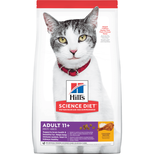 Hill's Science Diet Adult 11+ Chicken Recipe Dry Cat Food 3.5-Lbs.