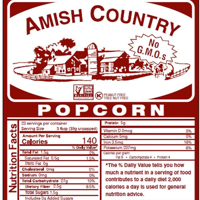 Amish Country All-Natural Popping Corn, Rainbow Blend
