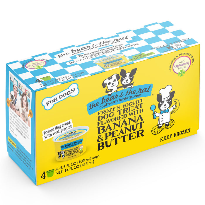 The Bear & The Rat Banana & Peanut Butter Frozen Yogurt Dog Treats