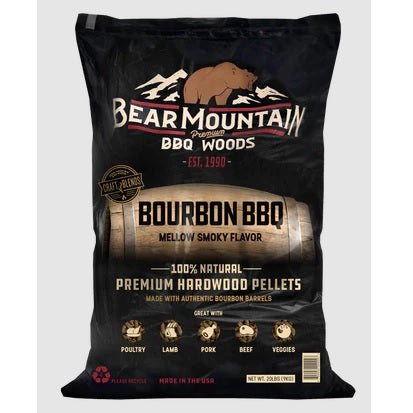 Bear Mountain Bourbon Blend BBQ Wood Pellets, 20-lbs