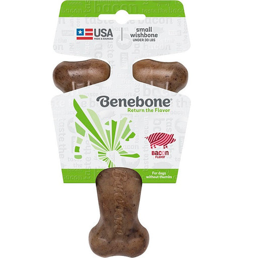 Benebone Wishbone Bacon Dog Chew, Small