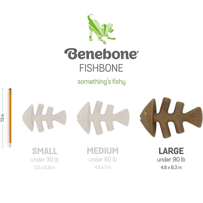 Benebone Fishbone Salmon Dog Chew, Large