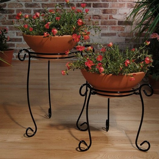 plant riser saucer Plastec 13-Inch Black Simply Perfect Plant Stand PPS13BK