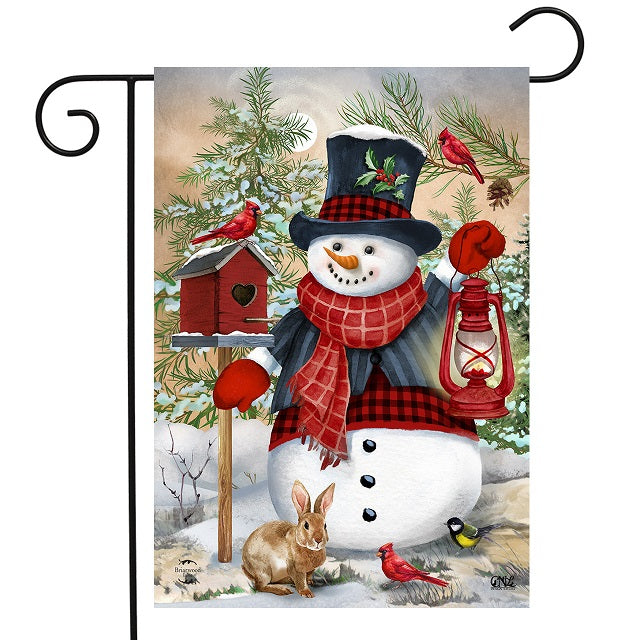 Snowman and Friends Winter Garden Flag