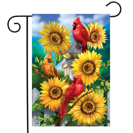 Briarwood Lane Cardinals and Sunflowers Garden Flag