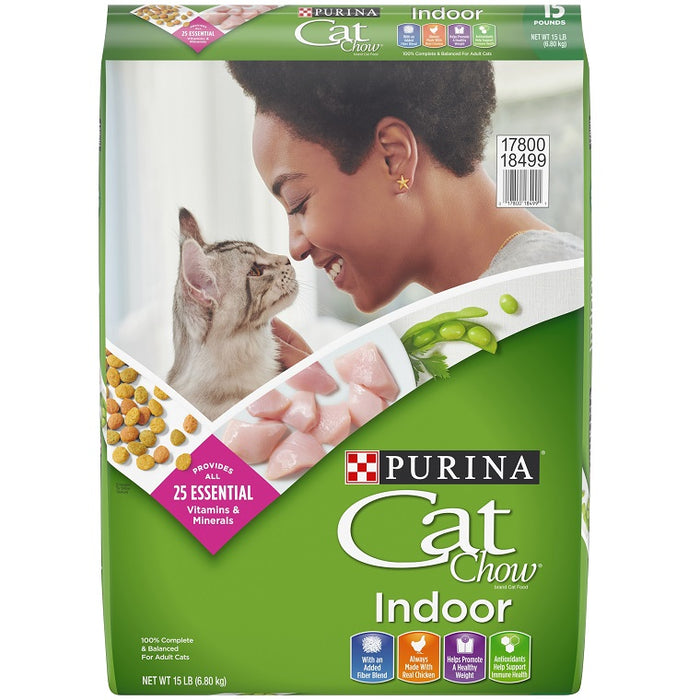 Purina Cat Chow Indoor Dry Cat Food, 15-lbs